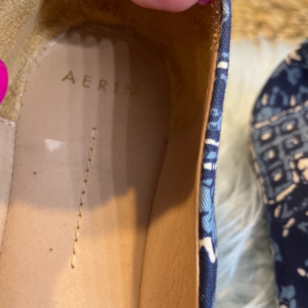 AERIN Zahara Blue Batik Espadrille Ballet Flats - Picture 13 of 15